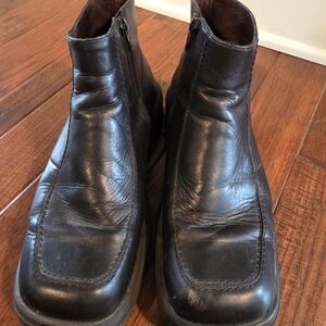Men's Black Leather Ankle Boots